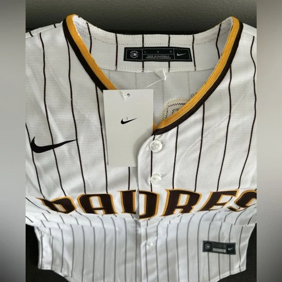 Nike Authentic San Diego Padres Manny Machado #13 Baseball Jersey Men’s Sz: L - Picture 6 of 9